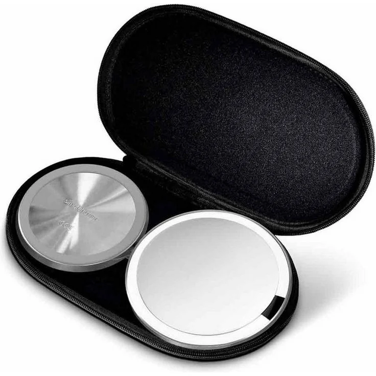 simplehuman Kosmetikspiegel Simplehuman Faltspiegel mit Sensor, roségoldener Edelstahl – Bild 3