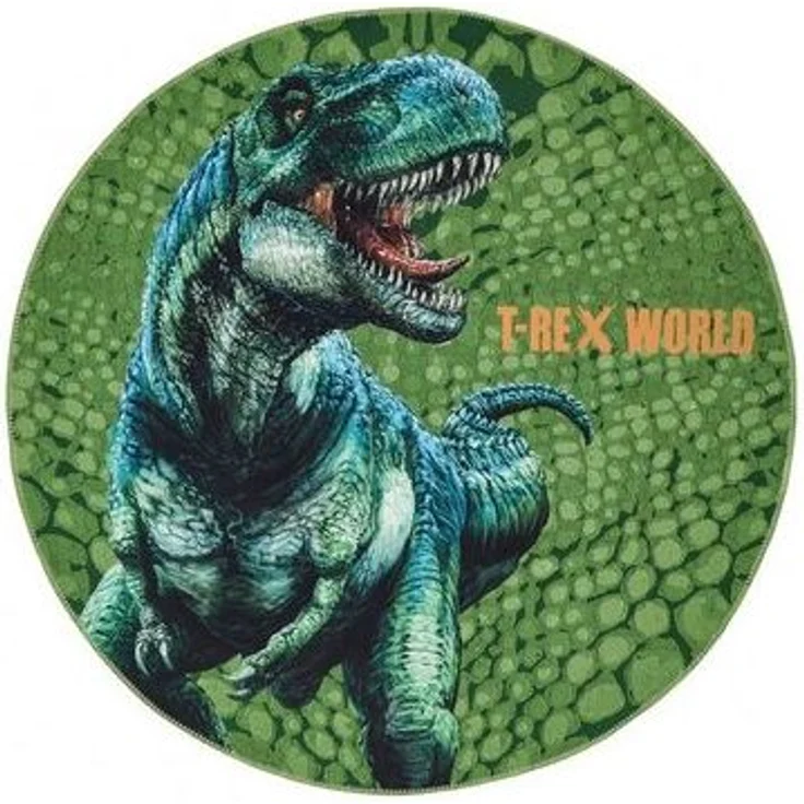 Böing Carpet Kinderteppich T-Rex World 832, rund, Höhe: 6 mm, Motiv T-Rex, Dinosaurier – Bild 3