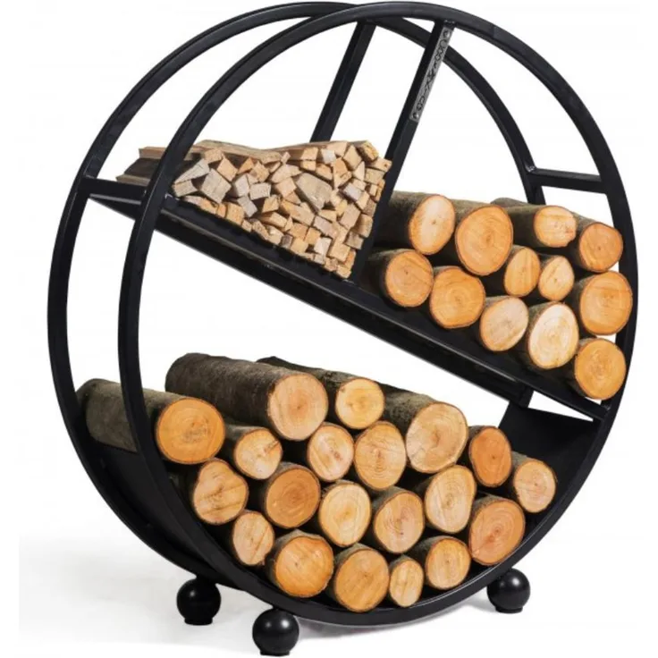 Feuerschale Viking 80 x 36 x 80 cm Naturstahl Schwarz