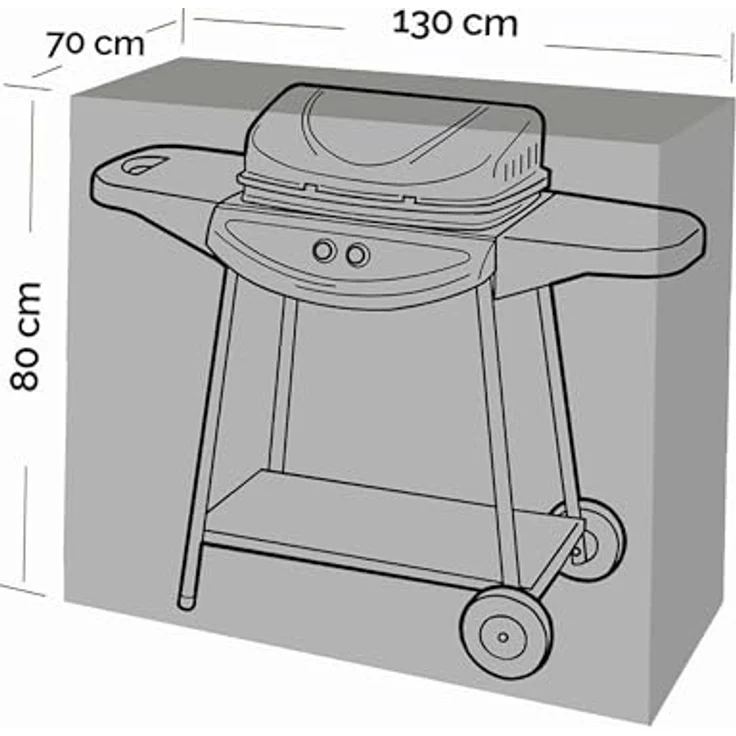 WERKA PRO Verstärkter Schutzhülle für Grill 100g/m2 130 x 70 x 80 cm – Bild 3