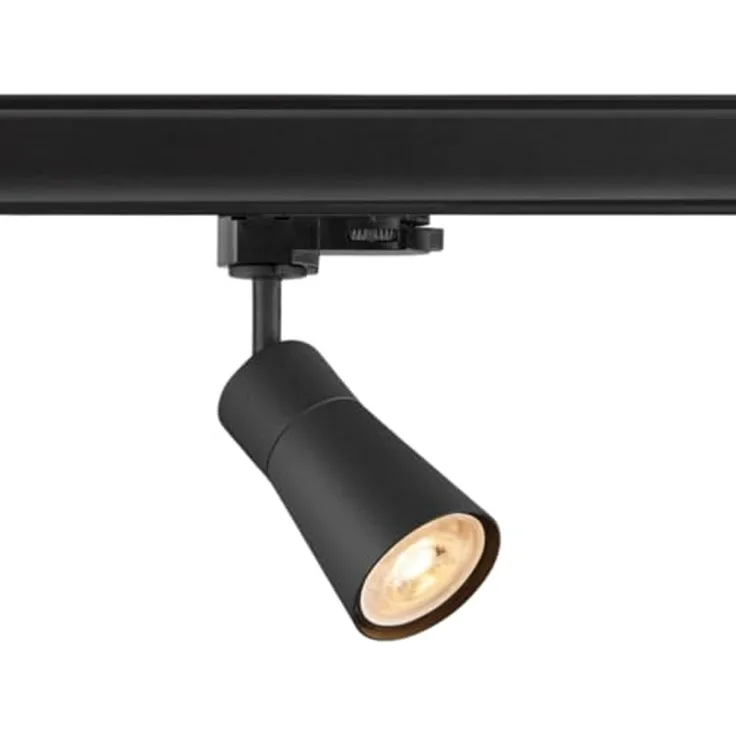 SLV PURI 2.0 Cone, 3~ Spot, GU10, 1x max. 6W, schwarz - Leuchten mit 3 Phasen Adapter 230V