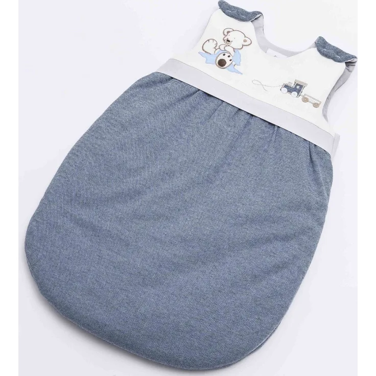 Be Be's Collection 437-40 Winter-Schlafsack wattiert Oskar blau 110cm