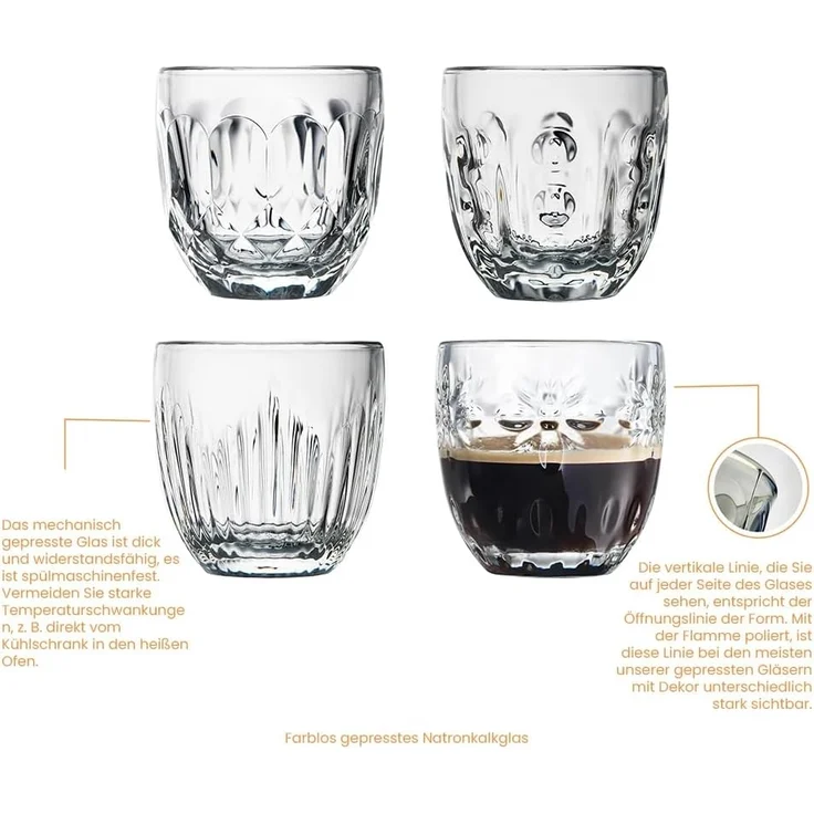 La Rochère Espressogläser Facetten 4er Set 100 ml – Bild 10