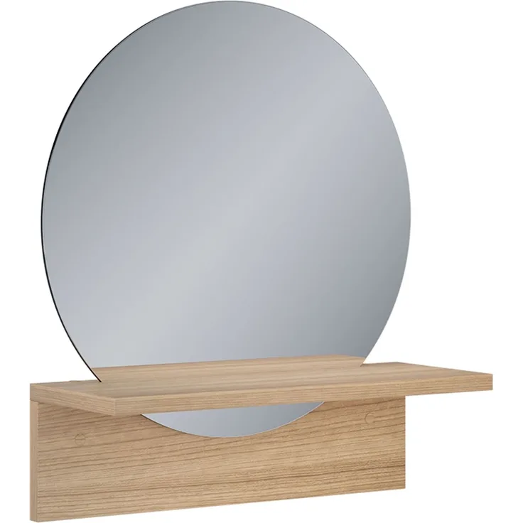 Badezimmerspiegel Elyra Goldkraft Eiche 40 x 47.5 cm mit Ablage Vicco