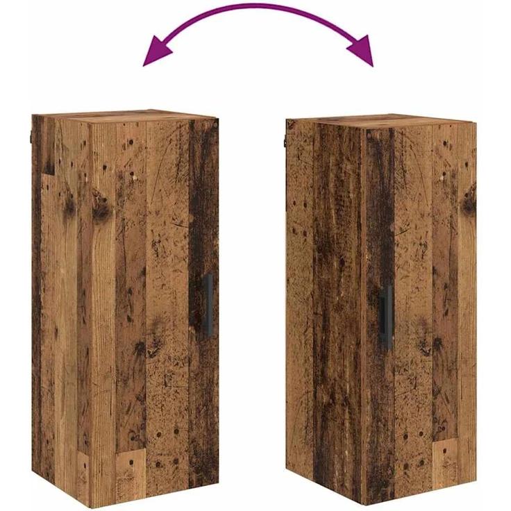 vidaXL Wandschrank Altholz 34,5 x 34 x 90 cm Holzwerkstoff 882613 – Bild 10