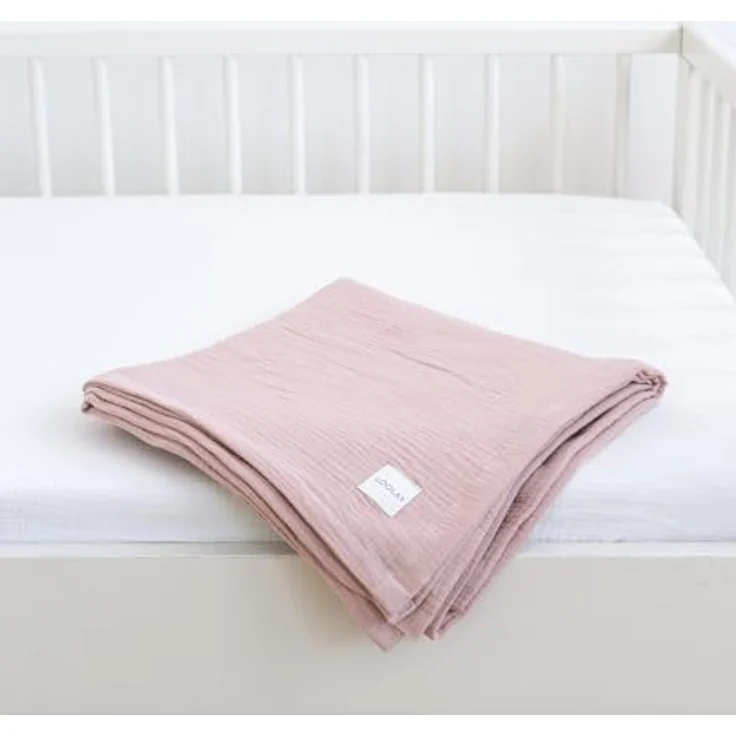 Babydecke Baumwolle MUSSELIN Decke Tuch Sommerdecke 95x95 120x120 150x200 cm, Loolay, Babytragetuch, Strandtuch, Kuscheldecke schützt und spendet Wärme – Bild 3
