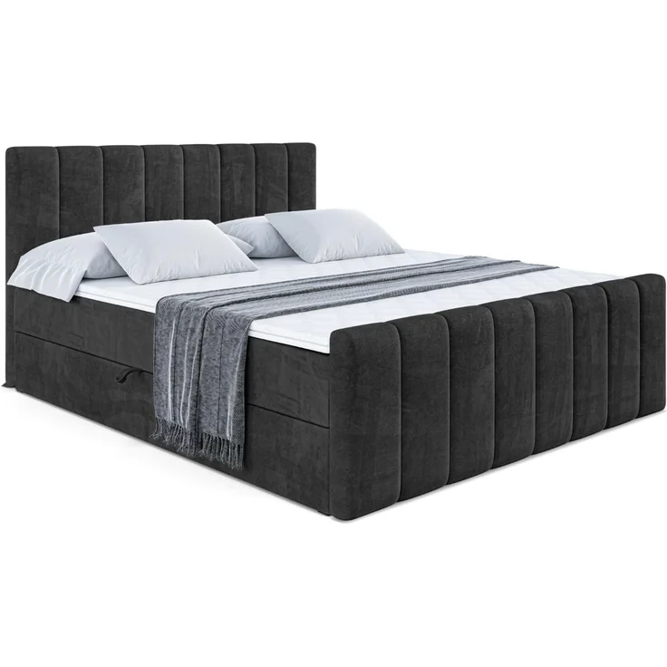 ALTDECOR Boxbett OTTA-Z (Multipocket-Matratze H4, H3 Matratze Bonellfederung, Topper, Kopfteil), Doppelbett mit Fußteil – Bild 3