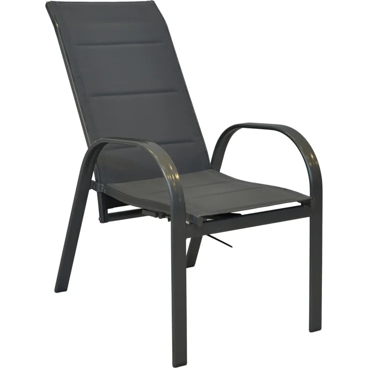 Aurela Gartensessel, stapelbar, 2er Set, graphti/grau