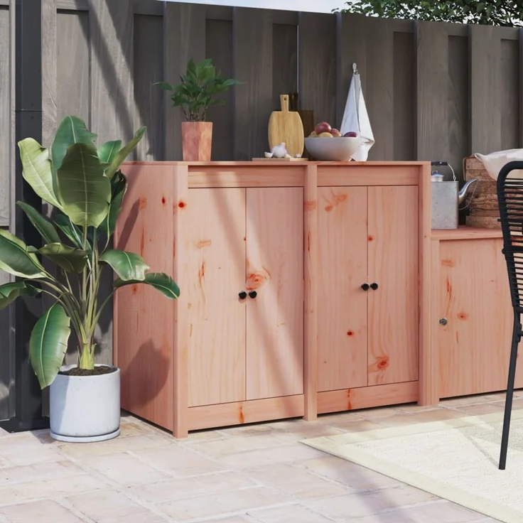 vidaXL Türen für Outdoor-Küche MEPPEL 2 Stk. 50 x 9 x 82 cm Massivholz Douglasie 832364 – Bild 1