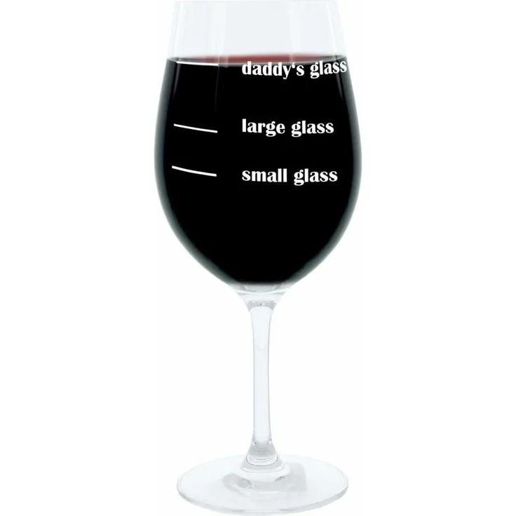 Leonardo Weinglas XL, Daddys Glass, Geschenk Stimmungsglas mit lustiger Gravur, Mood Wein Glas, 610ml