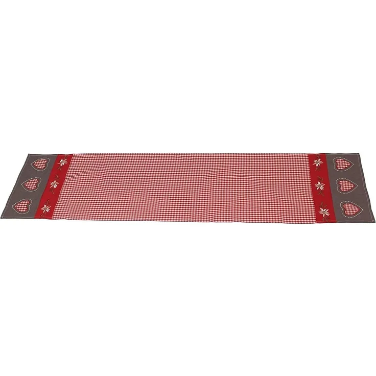 Tischläufer "Alpenglück" 40x150 cm, bestickt mit Edelweiß Motiv – Bild 3