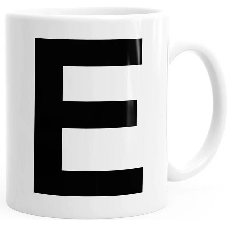 MoonWorks Tasse Kaffee-Tasse Buchstaben Buchstabe Arial Bold glänzend Kaffeetasse Teetasse Keramiktasse MoonWorks®, Keramik – Bild 5