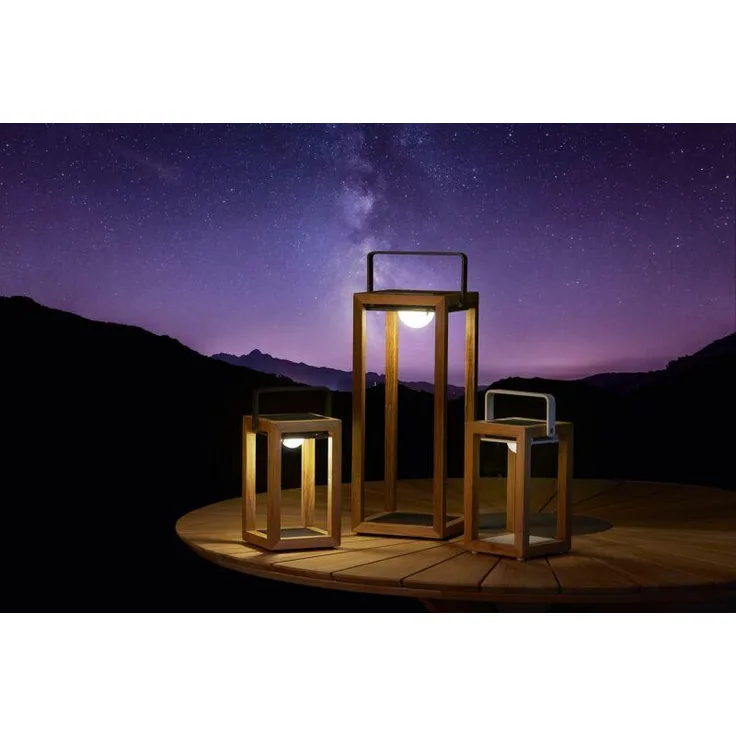 BEST-Light Solarleuchte Teak 21 x 20 x 53 cm anthrazit