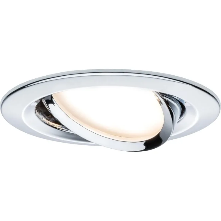 Paulmann 93879 Einbauleuchte LED Coin Slim IP23 rund Chrom 1er-Set dimmbar und schwenkbar