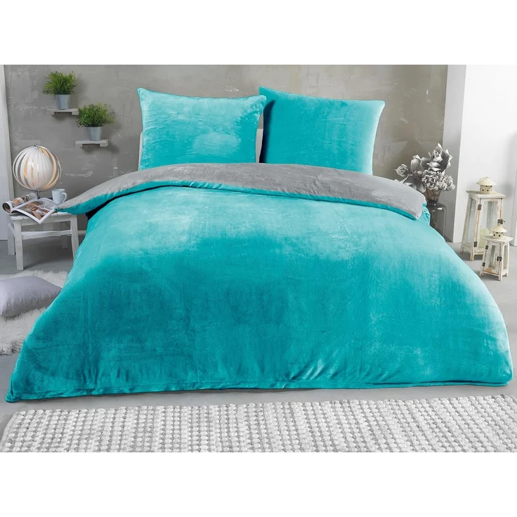 Malika Wendebettwäsche 135x200 + 80x80 cm Cashmere Touch Bettwäsche, atmungsaktiv, Mikrofaser, 2 teilig, Für Allergiker geeignet, pflegeleicht, angenehm weicher Stoff – Bild 1