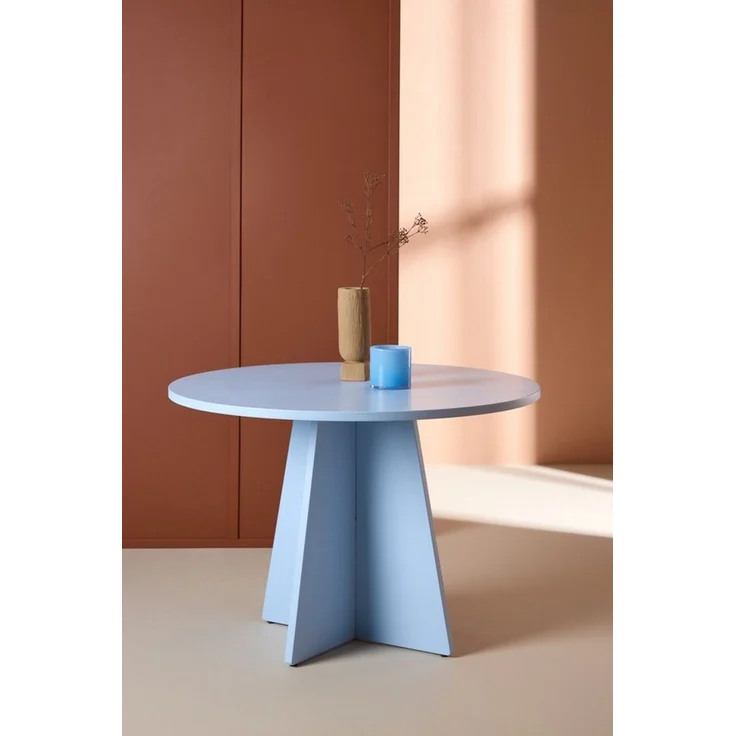 Venture Home Esstisch Bootcut, runder Esstisch, charakterstark, Ø 110 cm, Esszimmertisch, MDF, einheitliche Lackierung, rund, modern, gesellig – Bild 1