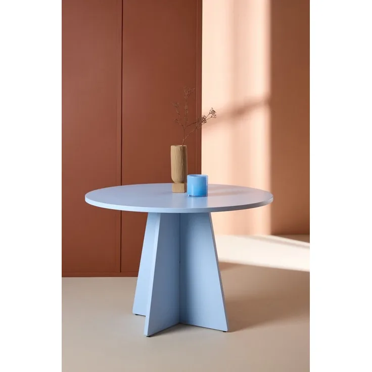 Venture Home Esstisch Bootcut, runder Esstisch, charakterstark, Ø 110 cm, Esszimmertisch, MDF, einheitliche Lackierung, rund, modern, gesellig