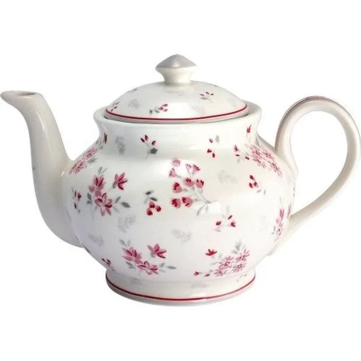 Greengate Teekanne Rund Emberly White (1000ml) STWTEPREBR0102