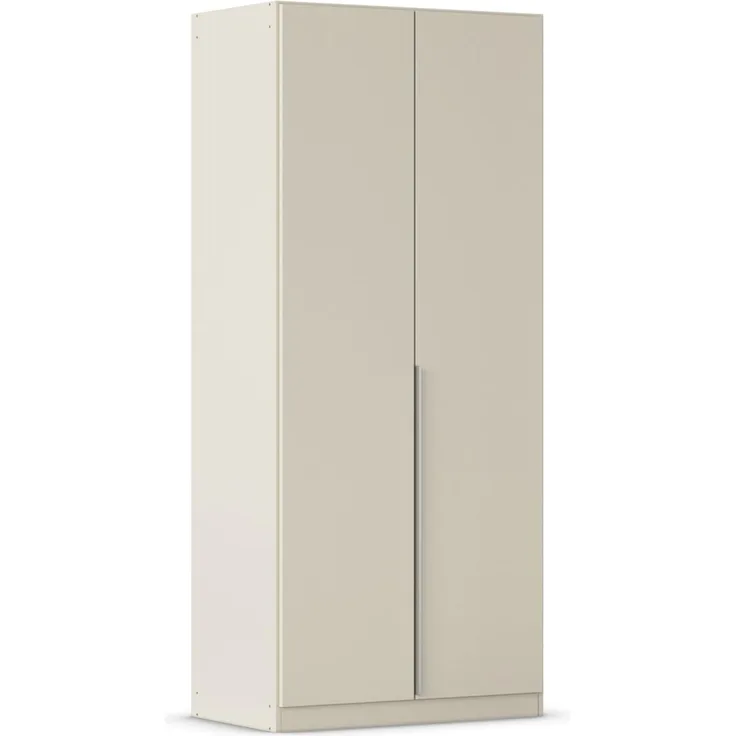 Rauch Möbel Alabama, Kleiderschrank für Schlafzimmer, Kinderzimmer, Wohnzimmer, Garderobe, Flur, 2-türig, mit Zubehör Basic, Farbe Beige, Breite 91 cm
