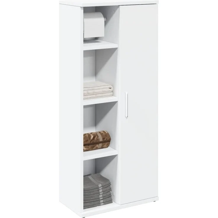 vidaXL Badezimmerschrank mit Rollenhalter Weiß 39x22x90 cm 858524 – Bild 1