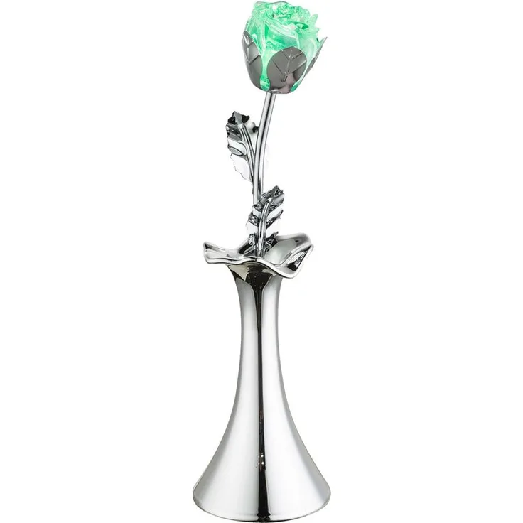 RGB LED Tischleuchte, Rose, Chrom, Farbwechsel, H 29 cm, JIMMY