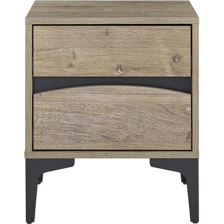 SoBuy FBT165-N Nachttisch, Spanplatte, Melamin, Hellbraun, 40 x 47 x 40 cm