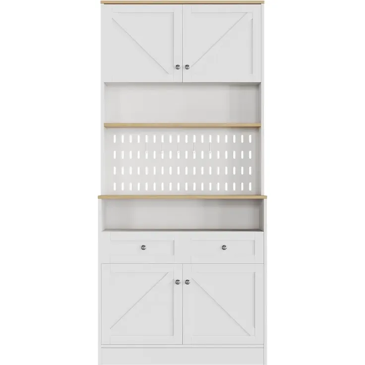 Highboard mit Türen und Schubladen, Höhe 175cm, Sideboard, Hochschrank, Wohnzimmerschrank, Mehrzweckschrank, Küchenschrank, viel Stauraum – Bild 8