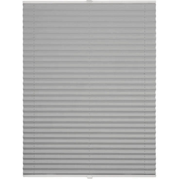ondeco Plissee nach Maß für alle Fenster innen Montage in Glasleiste mit Spannschuh Sonnenschutz Rollo Sichtschutz Blickdicht - Silber - B): 71-80 cm, H): 101-150 cm