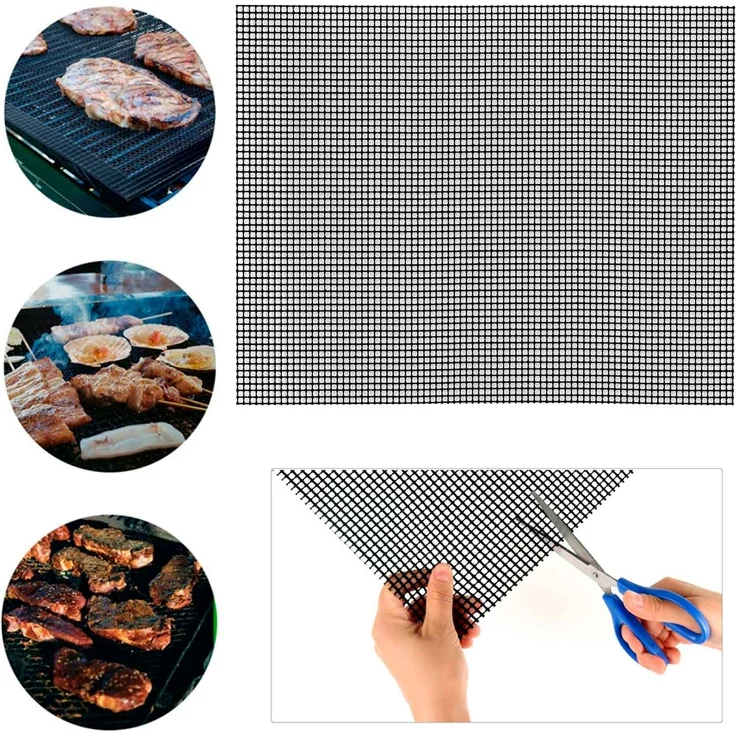 Grillgitter Wiederverwendbar Backmatte Grillmatte Grill Unterlage Matte – Bild 1
