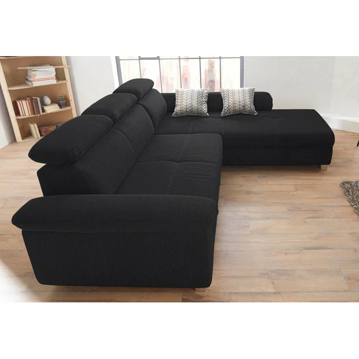 Jockenhöfer Gruppe Ecksofa Landshut L-Form, inklusive Bettfunktion, Kopf- bzw. Rückenteilverstellung