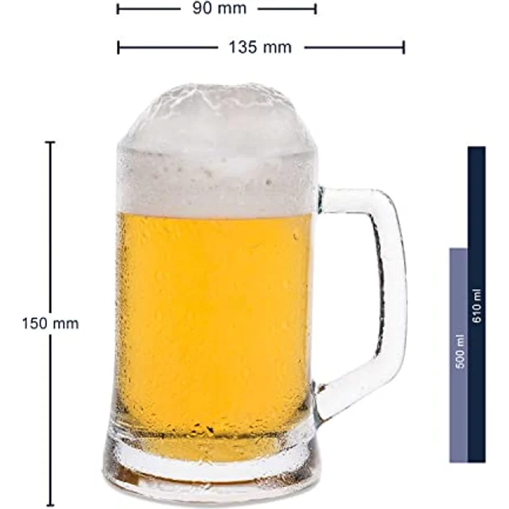 GRAVURZEILE Bierkrug mit Gravur - Bester Papa der Welt - Geschenk für Männer, Glas, ideal als Vatertagsgeschenk - 0,5l Bierglas als Geburtstagsgeschenk – Bild 5
