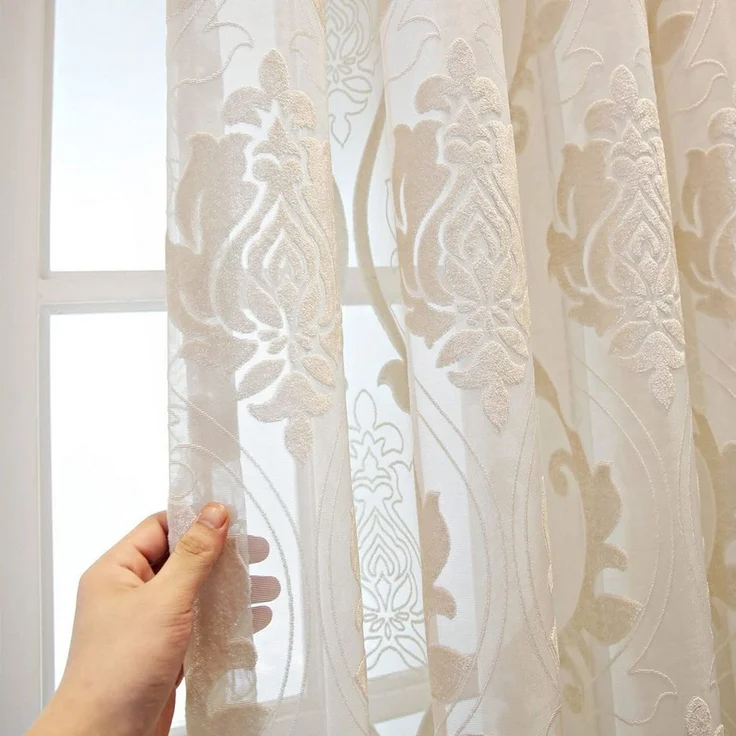 M&W DAS DESIGN Vorhang Wohnzimmer Schlafzimmer​​ Curtains Mit ösen (1er), 2 für Paar, halbtransparent – Bild 3
