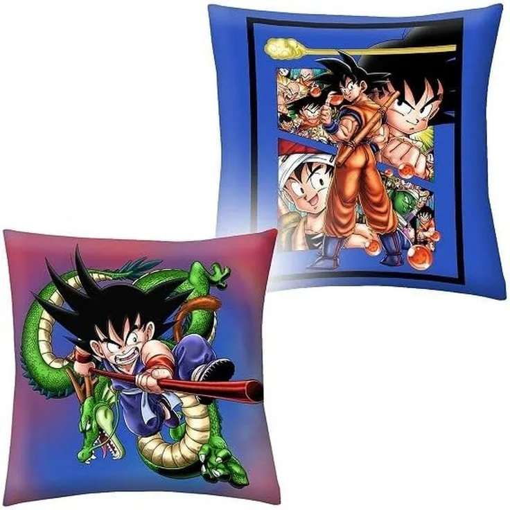 Halantex Dekokissen Dragonball Z Son-Goku Kissen Dekokissen Kinderkissen 40 x 40 cm