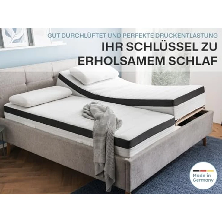 Kaltschaummatratze STRUKTURA-MED GEL, RAVENSBERGER Matratzen, 25 cm hoch, Ergonomisch, 3 Liegeelemente, 7 Zonen, Made in Germany, Tencelbezug – Bild 5