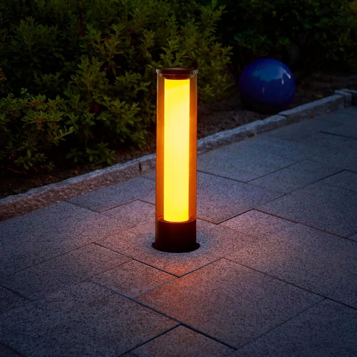Northpoint LED Gartenleuchte Solar Flammenlichtsäule Flammen Dauerlicht Dämmerungssensor – Bild 1