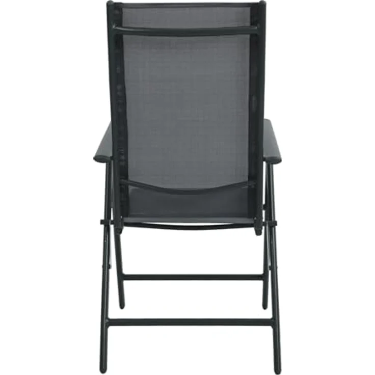 SVITA Klappstuhl 2er Set Gartenstuhl Klappbar (2 St), 2er Set, klappbar, verstellbare Rückenlehne, mit Armlehne, Schwarz – Bild 8