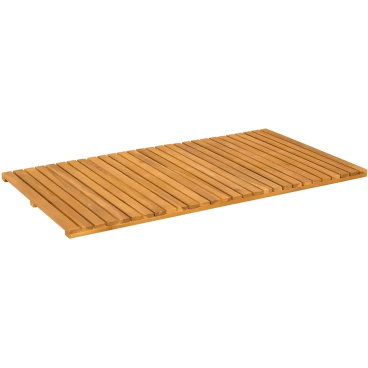 vidaXL Badematte Uni Braun 100 x 55 cm Holz 42025257