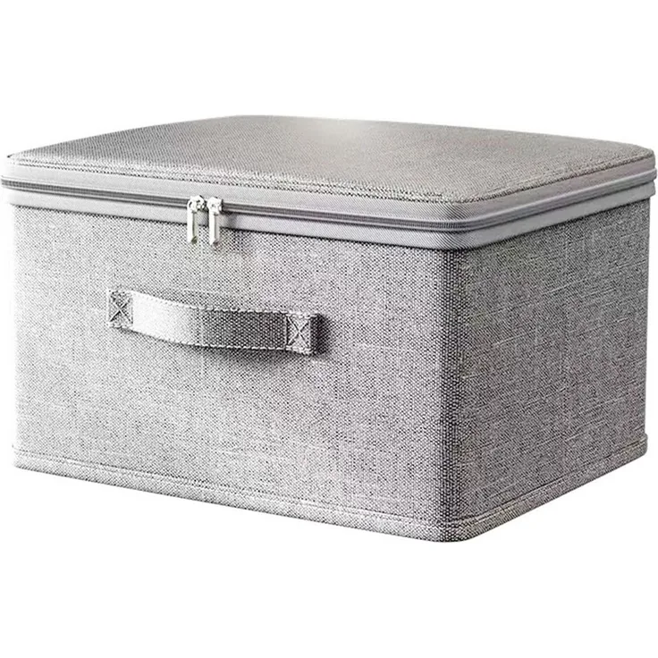 Luckice Aufbewahrungsbox Faltbare mit Deckel, Aufbewahrungsorganizer 45x30x30cm (Faltbarer Aufbewahrungsbehälter mit Deckel, Aufbewahrungsbox Veranstalter für Schlafzimmerschrank Regal), für Kleidung, Spielzeug, Süßigkeiten, Für Schlafzimmer & Regal