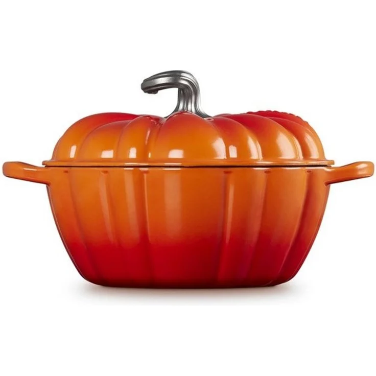 LE CREUSET Bräter LeCreuset Bräter Kürbis Signature 24cm, Auswahl Ofenrot, Gußeisen – Bild 4