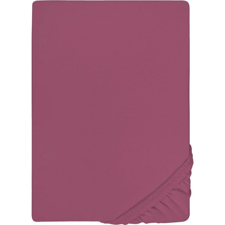 Castell Jersey-Stretch-Spannbetttuch, Brombeere, 1x 90x190 cm - 100x200 cm, 90x200 cm – Bild 1
