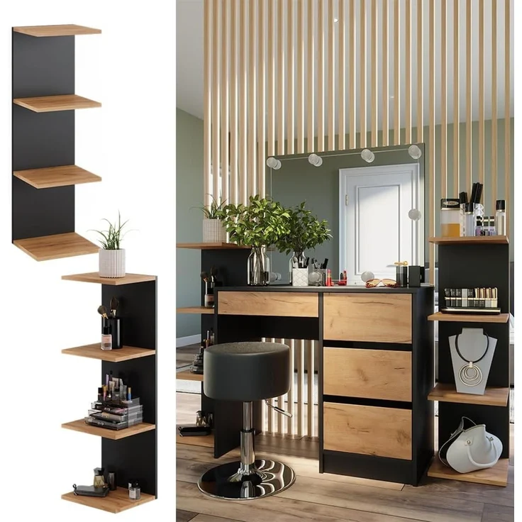 Wandregal Paolo Anthrazit 30 x 95 cm 2er Set Vicco – Bild 4