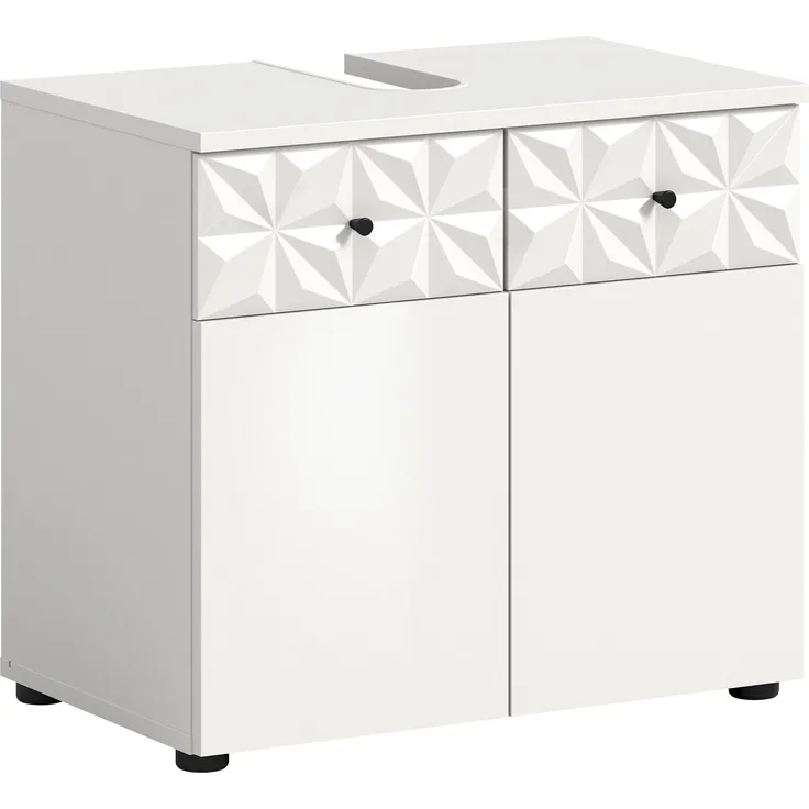 Xonox Prisma Waschbeckenunterschrank (B/H/T 60x54x37 cm) in weiß Nachbildung
