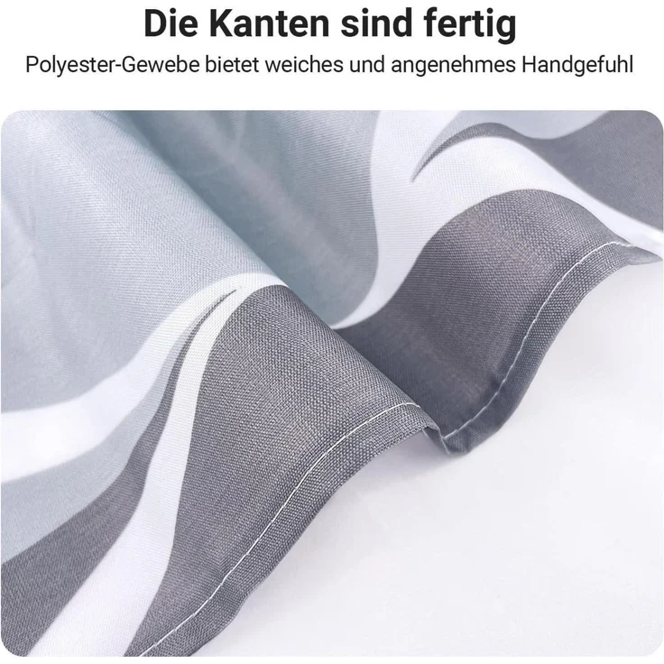 Duschvorhang Water Droplets 180x180cm antimikrobiell wasserabweisend 1er Pack – Bild 5