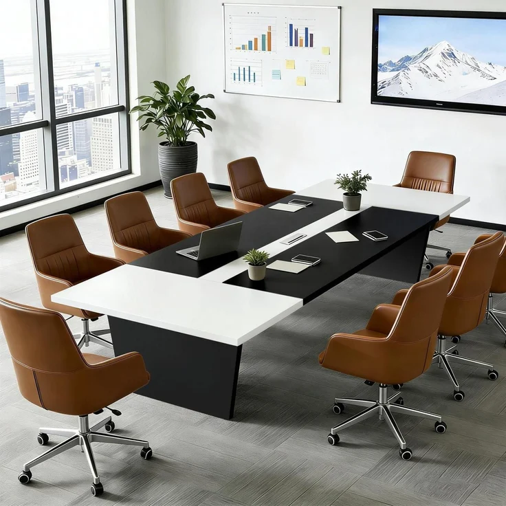 Konferenztisch Besprechungstisch Tischplatte25mm 240*100*74cm K – Bild 1