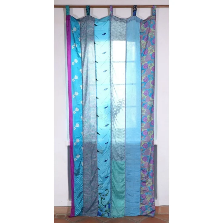 Guru-Shop Vorhang Vorhang 2 Stück seidige upcycling Gardine aus.. – Bild 4