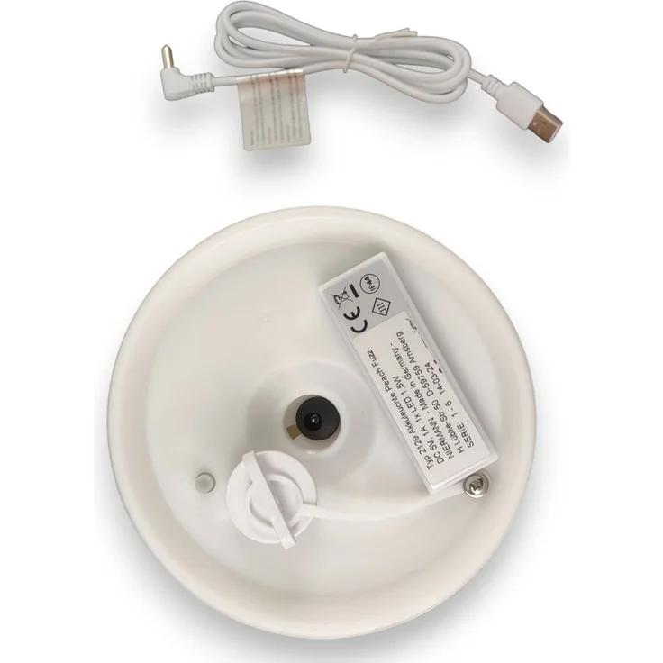 LED Akku Tischleuchte Pfirsichfarben Mond & Sterne per USB aufladbar, Höhe 20cm – Bild 5