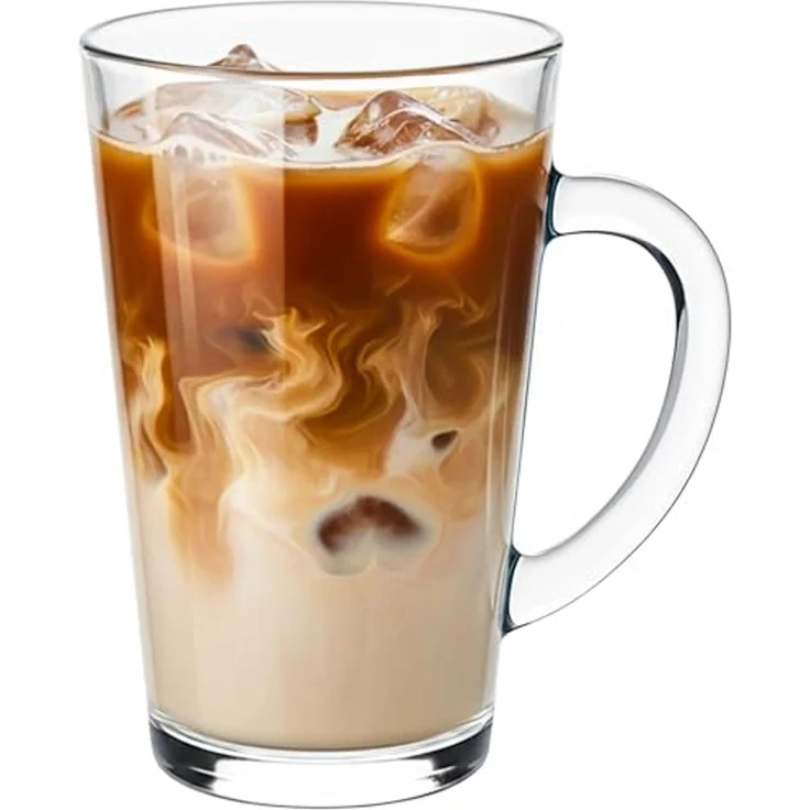 KONZEPT Gläser-Set 6-teilig Latte Macchiato – 300 ml Kaffeetassen, 6-tlg, aus Glas mit Henkel, hitzebeständig & spülmaschinengeeignet – Bild 1