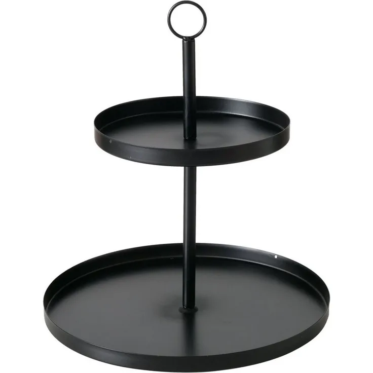 BOLTZE Etagere Samina Etagere schwarz 33cm (1 Stück), Eisen, (Etageren)