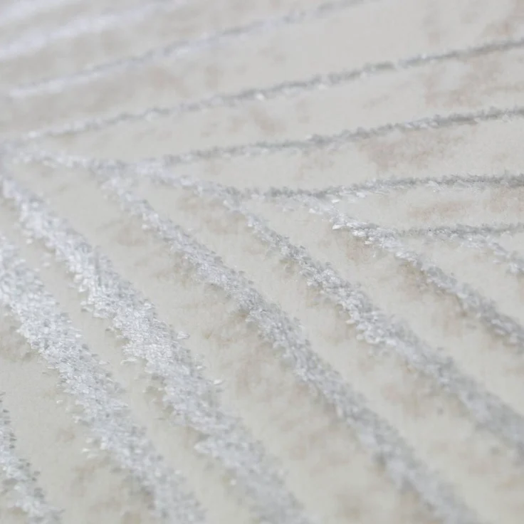 Carpetia Teppich Moderner Designerteppich mit Palmenzweigen creme gold, rechteckig, Höhe: 8 mm – Bild 4