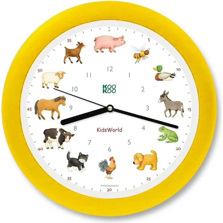 KOOKOO KidsWorld, Wanduhr mit echten Tierstimmen